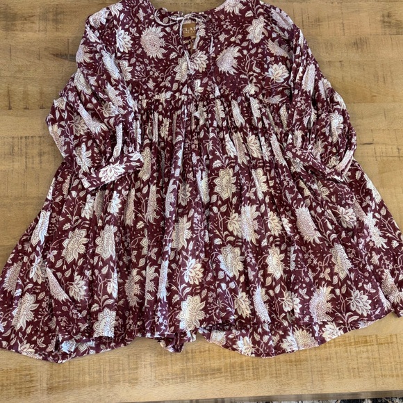 Clara The Label Dresses & Skirts - Victoria Dunn Clara the Label Flowy Boho Mini Dress 100% Cotton Handmade XL NWT